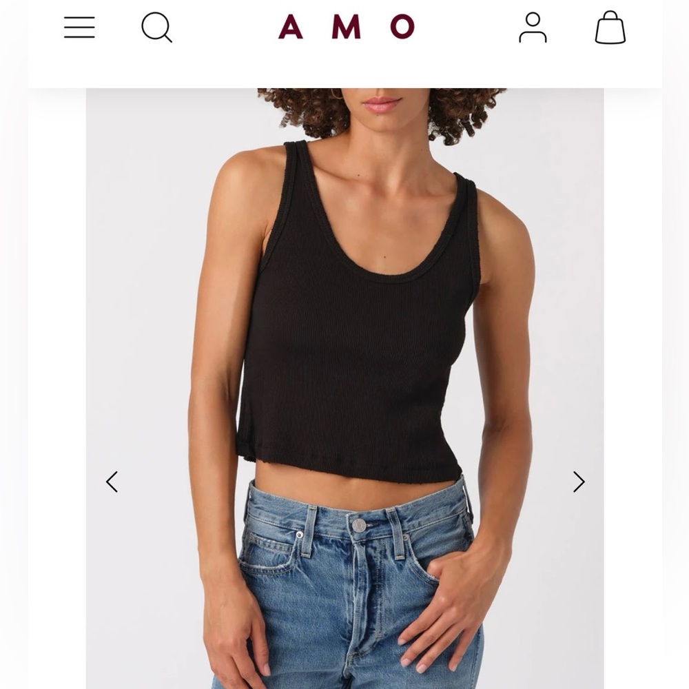 AMO Black Tank Top